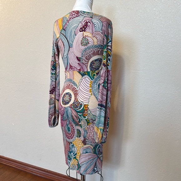 #546 👑 MISSONI Women’s V-Neck Jersey Dress 
Size 2 - Picture 3 of 5